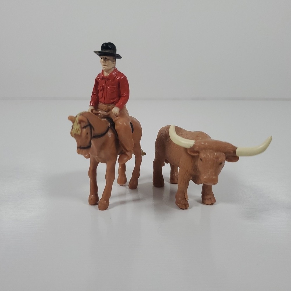 Safari Ltd‎ Cowboy and Horse Texas Longhorn Vintage